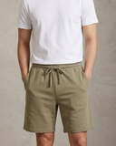 QUẦN SHORT UNISEX VẢI THUN LƯNG CO GIÃN MÀU RÊU QS60630V4