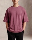 ÁO THUN NAM OVERSIZE CỔ TRÒN TAY NGẮN MÀU ĐỎ AT60825T5