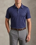 ÁO POLO GOLF NAM TAY NGẮN MÀU XANH NAVY HỌA TIẾT HỒNG HẠC PL60910H6