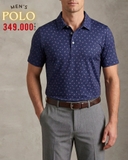 ÁO POLO GOLF NAM TAY NGẮN MÀU XANH NAVY HỌA TIẾT HỒNG HẠC PL60910H6