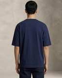 ÁO THUN NAM OVERSIZE CỔ TRÒN TAY NGẮN MÀU XANH NAVY AT60825T11