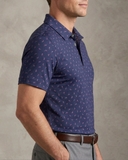 ÁO POLO GOLF NAM TAY NGẮN MÀU XANH NAVY HỌA TIẾT HỒNG HẠC PL60910H6
