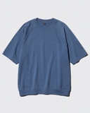 ÁO THUN NAM CỔ TRÒN TAY RAGLAN BO LAI MÀU XANH LAM AT60914T5