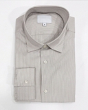 ÁO SƠ MI NAM PHOM SLIMFIT TAY DÀI MÀU BEIGE KẺ SỌC DỌC SM60921T1