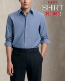 ÁO SƠ MI NAM PHOM SLIMFIT TAY DÀI MÀU XANH NHẠT SM60923T2