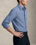 ÁO SƠ MI NAM PHOM SLIMFIT TAY DÀI MÀU XANH NHẠT SM60923T2