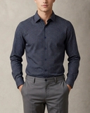 ÁO SƠ MI NAM PHOM SLIMFIT TAY DÀI HỌA TIẾT HOA NHÍ SM60922T7