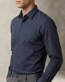 ÁO SƠ MI NAM PHOM SLIMFIT TAY DÀI HỌA TIẾT HOA NHÍ SM60922T7