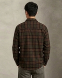 ÁO SƠ MI NAM PHOM RELAXED TAY DÀI VẢI NỈ FLANEL HỌA TIẾT CA RÔ SM6A05N4