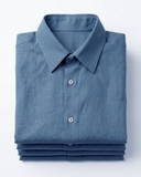ÁO SƠ MI LINEN NAM PHOM SLIMFIT TAY DÀI MÀU XANH SM60923T3