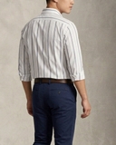 ÁO SƠ MI NAM PHOM SLIMFIT TAY DÀI MÀU TRẮNG KẺ SỌC ĐEN SM60921T5