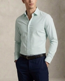 ÁO SƠ MI NAM PHOM SLIMFIT TAY DÀI MÀU XANH NGỌC KẺ SỌC DỌC SM60921T2