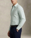 ÁO SƠ MI NAM PHOM SLIMFIT TAY DÀI MÀU XANH NGỌC KẺ SỌC DỌC SM60921T2
