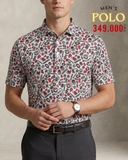 ÁO POLO GOLF NAM TAY NGẮN HỌA TIẾT CHỮ ĐỎ PL60911H2