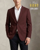 ÁO VEST NAM CAO CẤP MÀU ĐỎ ĐÔ AV60922H6