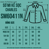 ÁO SƠ MI NAM TAY DÀI PHOM SLIM FIT XUẤT ANH KẺ SỌC MÀU HỒNG SM60411N2