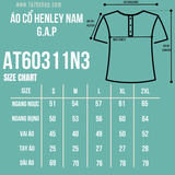 ÁO THUN NAM TAY NGẮN CỔ HENLEY XUẤT MỸ MÀU XANH RÊU AT60311N3