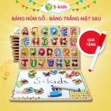 Bảng ghép hình núm gỗ