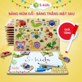Bảng ghép hình núm gỗ