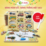 Bảng ghép hình núm gỗ