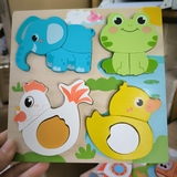 Tranh ghép gỗ nổi 18x18