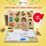 Bảng ghép hình núm gỗ