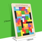 Bảng Xếp Gạch Tetris - Đồ Chơi Xếp Hình Gỗ Thông Minh Giúp Phát Triển Trí Não Cho Trẻ