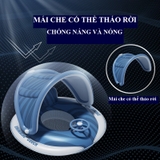 Phao bơi trẻ em thiết kế mái che có thể tháo rời, chất liệu PVC dày dặn, màu sắc sinh động