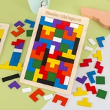 Bảng Xếp Gạch Tetris - Đồ Chơi Xếp Hình Gỗ Thông Minh Giúp Phát Triển Trí Não Cho Trẻ