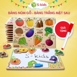 Bảng ghép hình núm gỗ