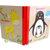 Sách gỗ ghép hình - Động vật Penguin