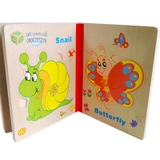 Sách gỗ ghép hình - Chủ đề Côn Trùng Drangonfly