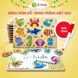 Bảng ghép hình núm gỗ