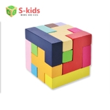 Đồ chơi gỗ - Tetris Rubik 3D độc đáo và đầy màu sắc