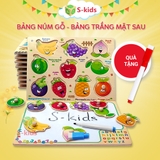 Bảng ghép hình núm gỗ