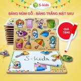 Bảng ghép hình núm gỗ
