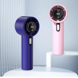 Quạt cầm tay mini 100 cấp độ gió,tích điện dung lượng 3000mAh, hiển thị đèn led, gọn gàng, tiện dụng