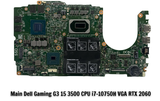 Main Dell Gaming G3 15 3500 CPU i7-10750H VGA RTX 2060