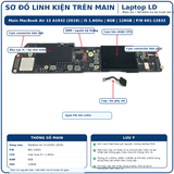 Tổng thể mainboard Apple MacBook Air 13 inch A1932 2019 mã 661-12832