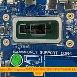 Khu vực CPU i7-8565U trên main laptop Dell Inspiron 3583 3480 3580 3780