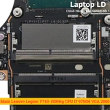 Khe RAM DDR4 trên main Lenovo Legion Y740-15IRHg CPU i7-9750H