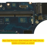 khe ram Main Dell Precision 5540 M5540 XPS 7590 CPU i5-9300H GTX1650 LA-H331P