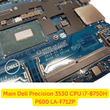 Khe RAM trên motherboard Dell LA-F712P hỗ trợ nâng cấp dung lượng bộ nhớ