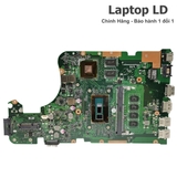 Mặt trước bo mạch chủ Asus X555LD hiển thị đầy đủ linh kiện