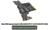 Main MSI Gaming Stealth 15M A11UEK CPU i7-11375H 3.3GHz RTX 3060