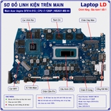 Tổng thể mainboard Acer Aspire SFX14-51G mã NB2631-MB-V4