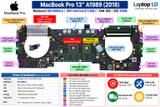 Tổng thể mainboard Apple MacBook Pro 13 inch A1989 2018 mã 820-00850-A