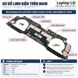Tổng thể mainboard Apple MacBook Pro 15 A1707 2016 mã 820-00281-A
