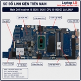 Tổng thể mainboard Dell Inspiron 15 3520 3420 mã LA-L24LP