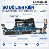 Tổng thể mainboard Dell XPS 15 9520 mã LA-L402P